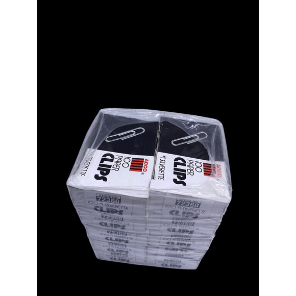 Acco Paper Clips Bulk Lot 26 Boxes HUGE Vintage New 100 Per Box Wholesale Office - Picture 4 of 6